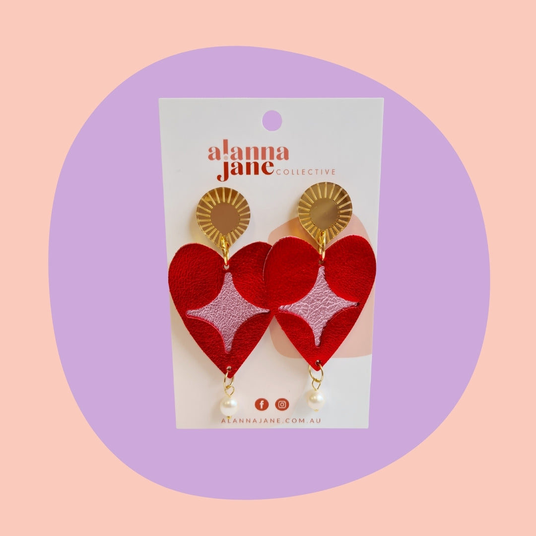 Red Queen of Hearts Earrings