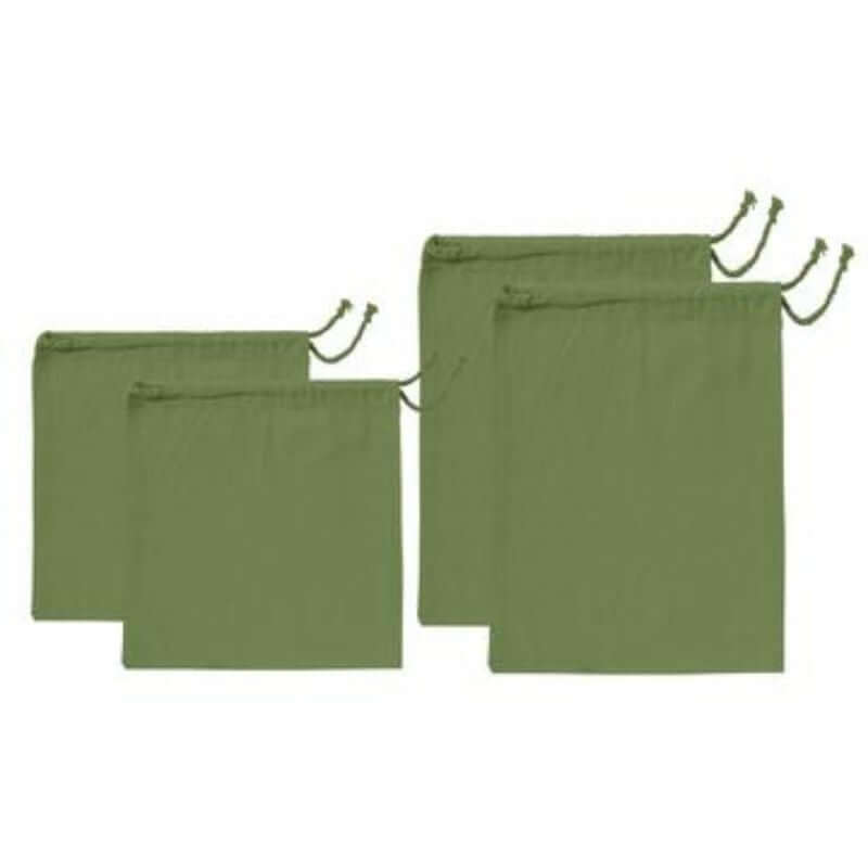 Eco Recycled Fabric Produce Bag Set - Green