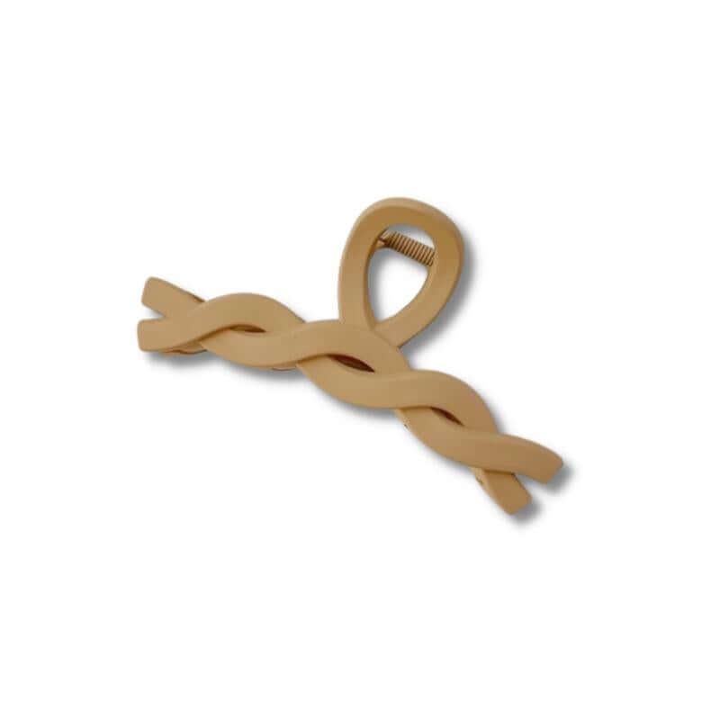 Light Tan Twist Claw Clip