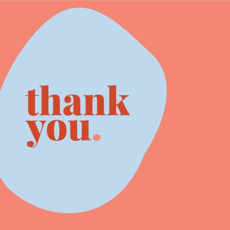 Thank You Card - Blue Circle