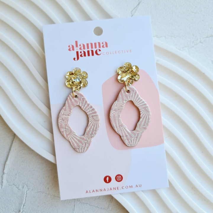 Ali Pink Cork Earrings