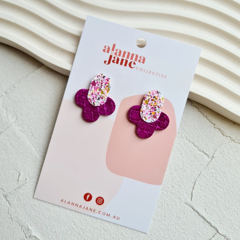 Artemis Stud Earrings in Pink