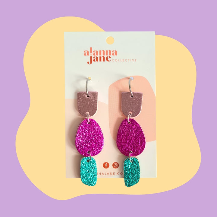 Drew Leather Earrings