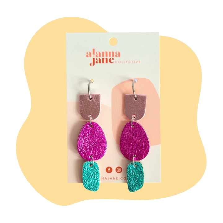 Drew Leather Earrings