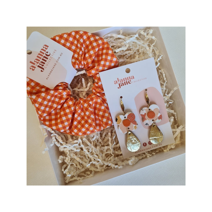 Orange Check Gift Box