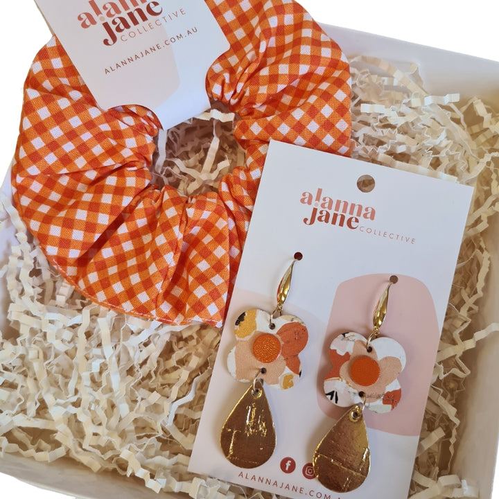 Orange Check Gift Box