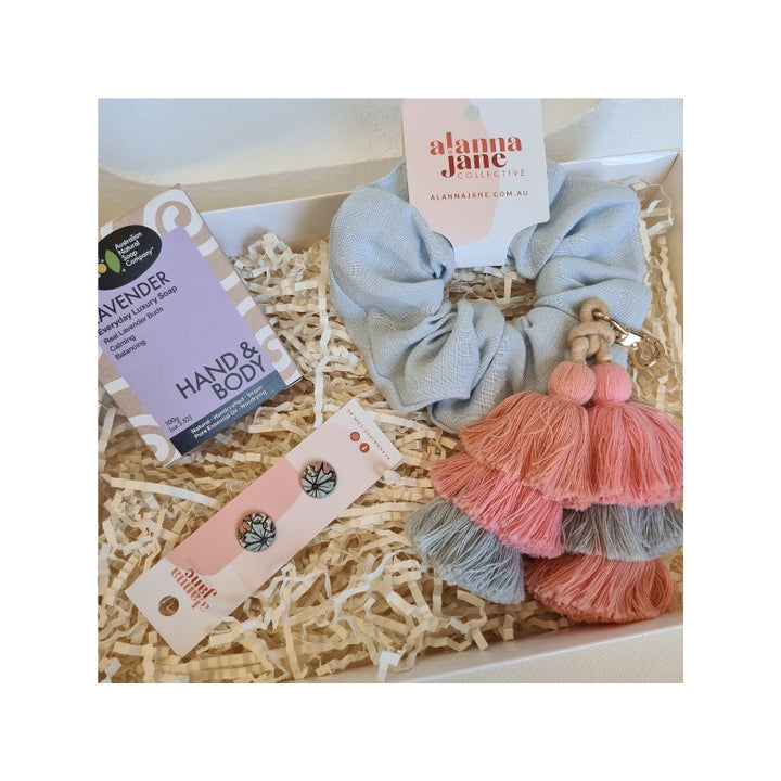 Peach and Blue Gift Box