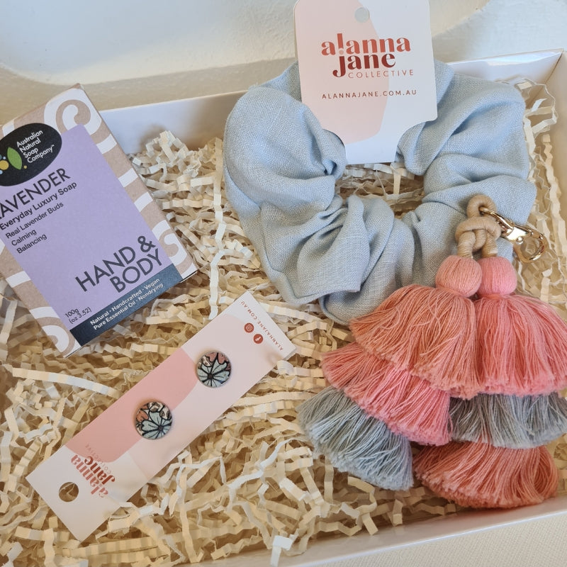 Peach and Blue Gift Box