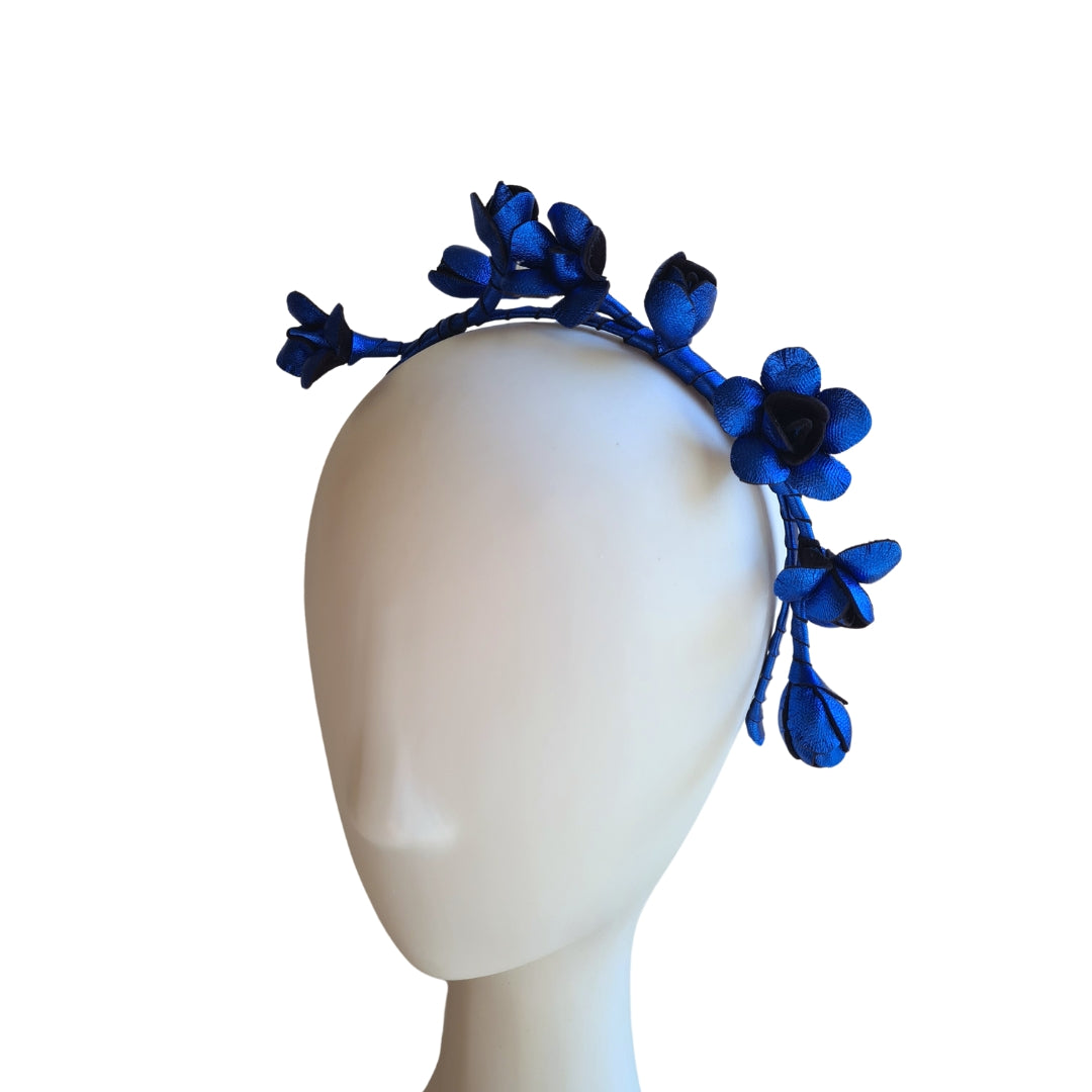 Luna Metallic Blue Headpiece