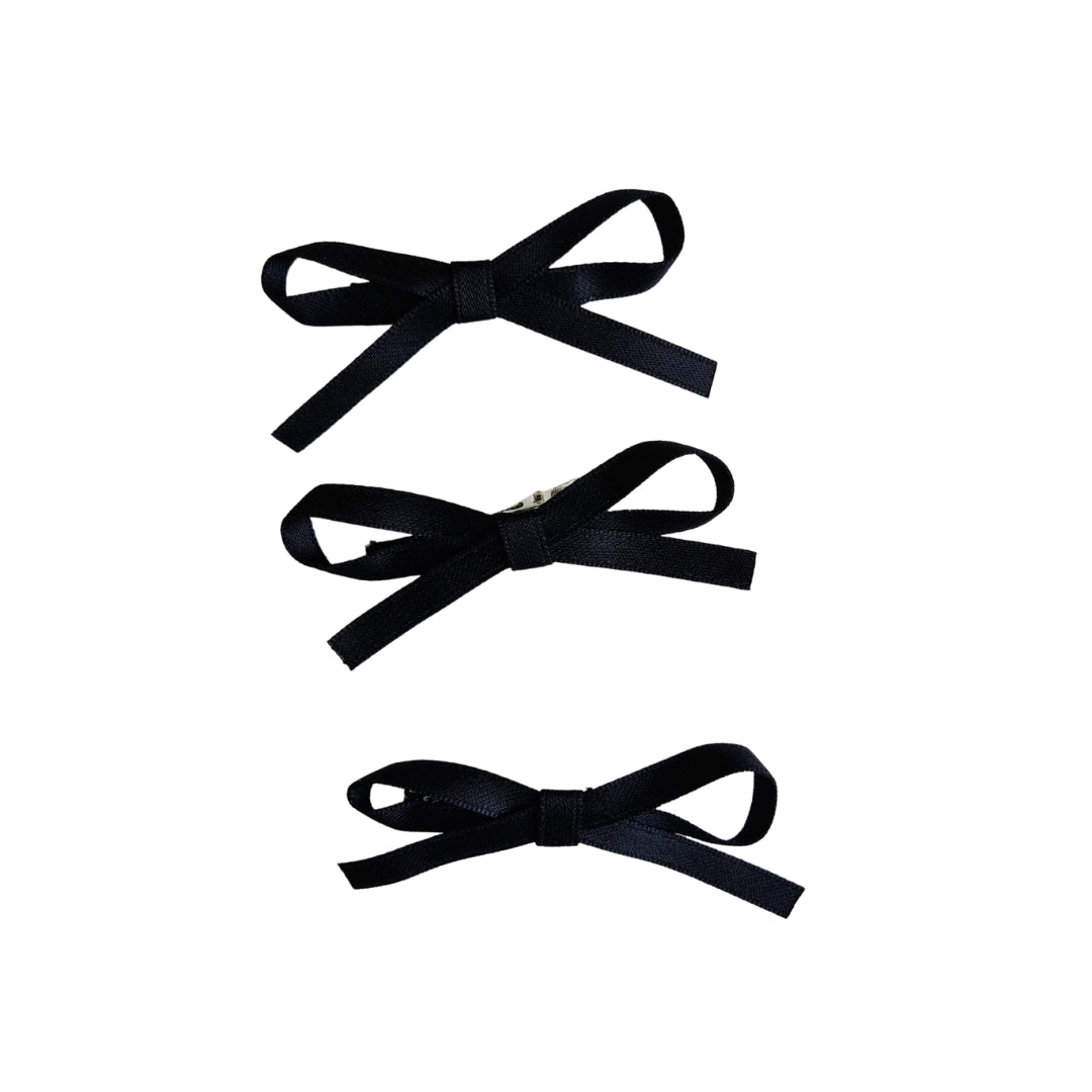 Mini Bow Set in Black