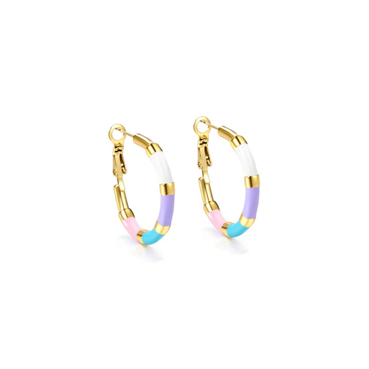 Pastel Gold Plated Hoops