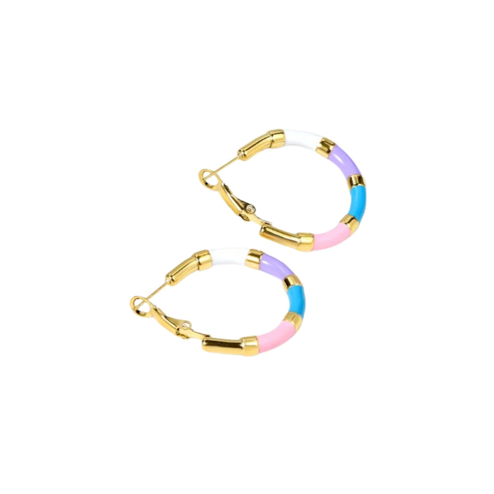 Pastel Gold Plated Hoops