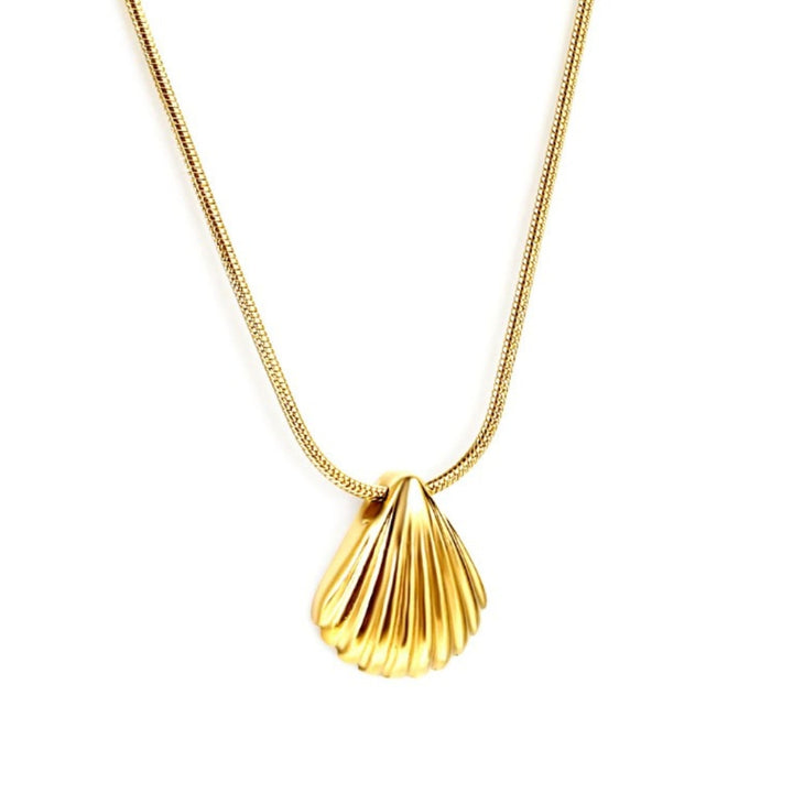 Gold Shell Pendant Necklace