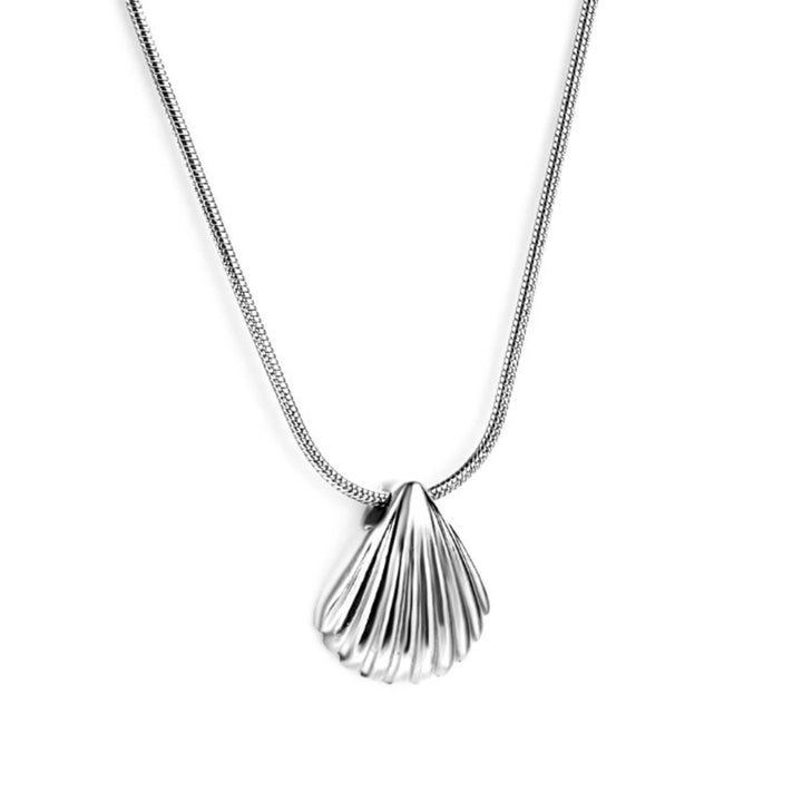 Silver Shell Pendant Necklace