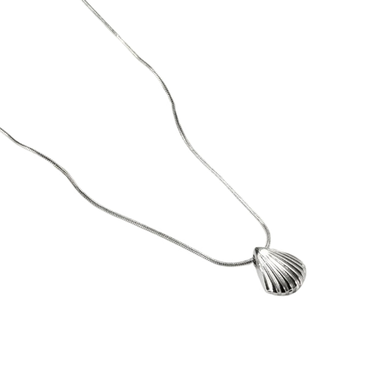 Silver Shell Pendant Necklace