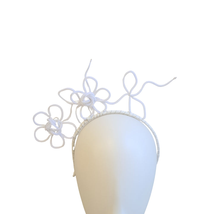 White Twisted Floral Headpiece