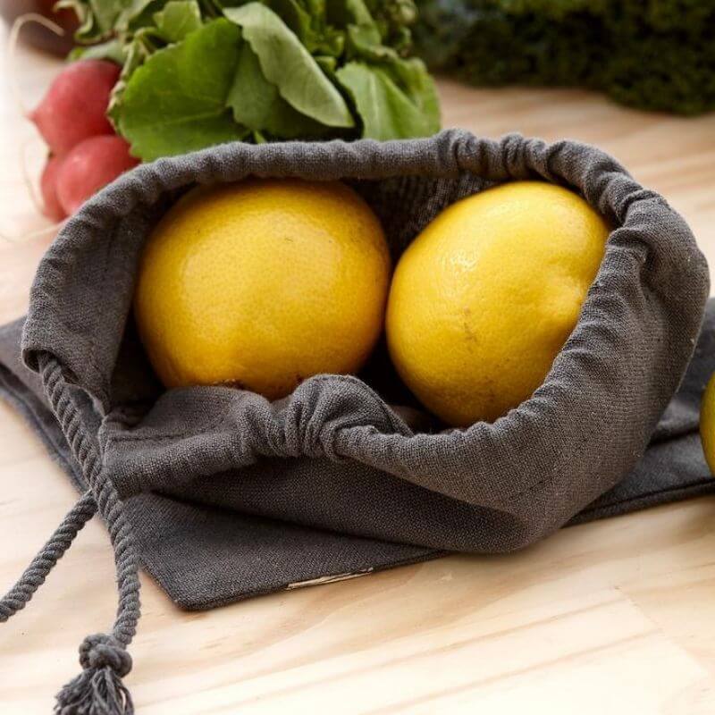 Eco Recycled Fabric Produce Bag Set - Charcoal