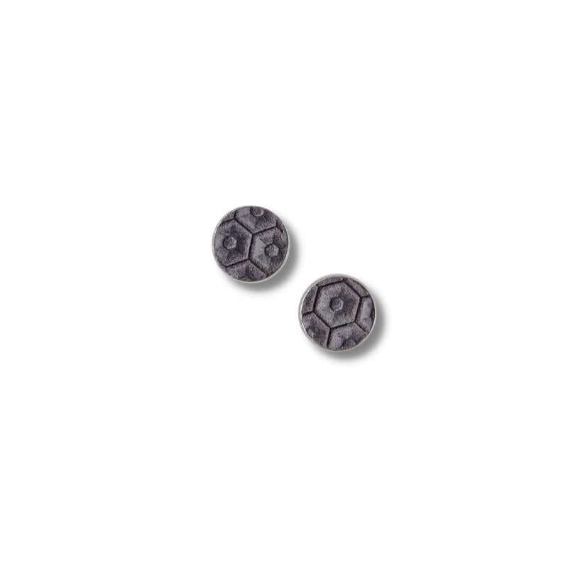 Large Grey Leather Studs