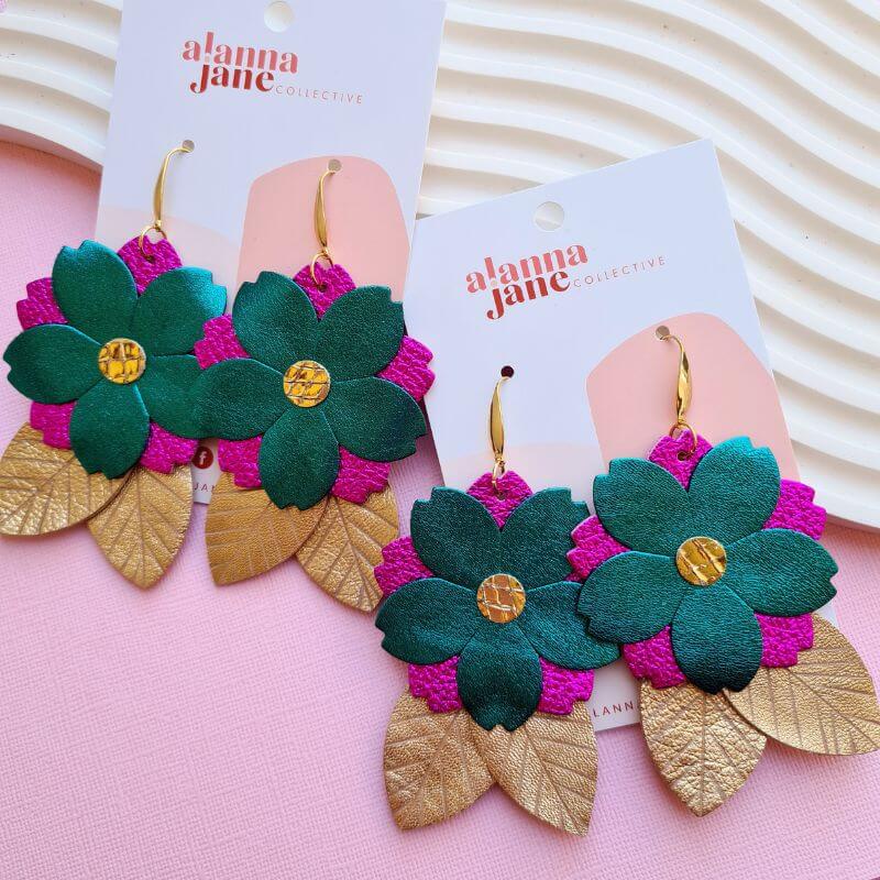 Lois Statement Leather Earrings