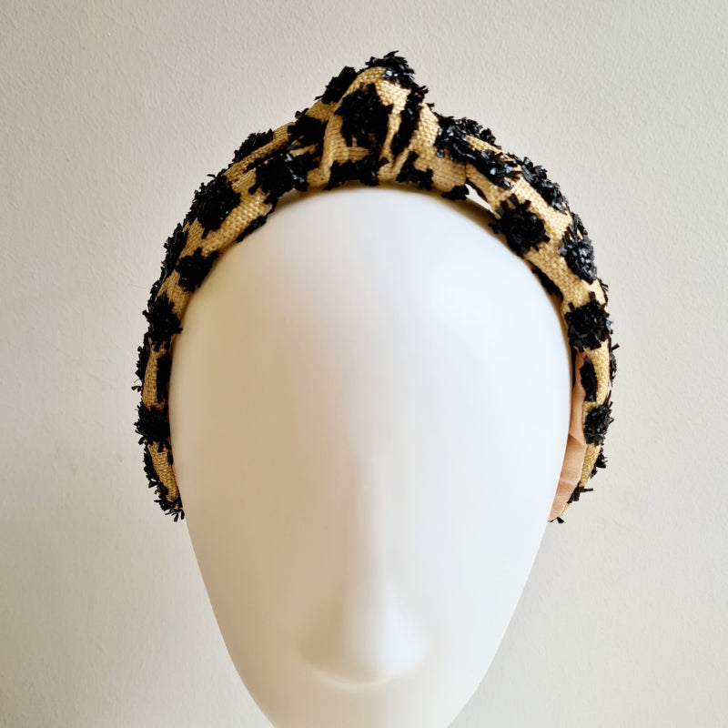 Natural and Black Woven Headband