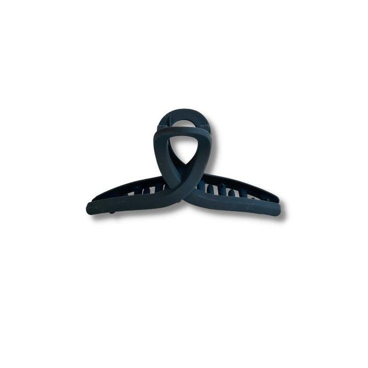 Navy Swirl Claw Clip