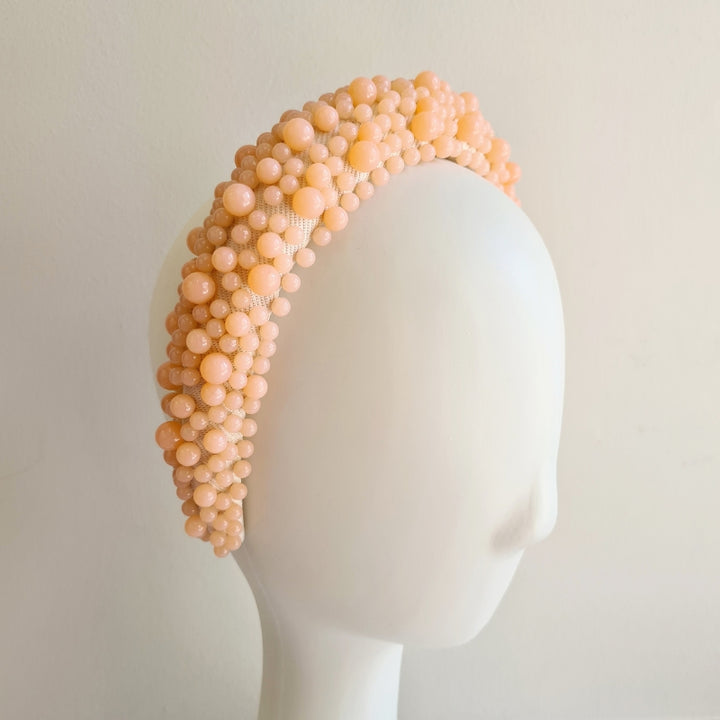 Pearl Headband in Peach