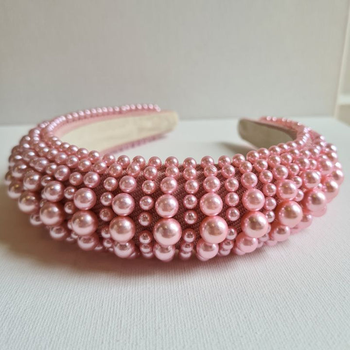 Pearl Headband in Pink
